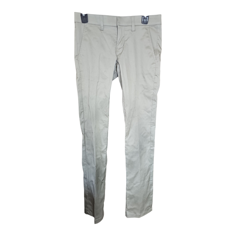 Skobel's Junior's Khaki Classic Slim Fit Straight Leg Uniform Pants